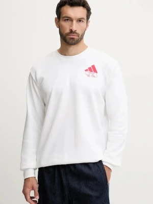 adidas bluza Food Noodle Graphic Sweatshirt męska kolor biały z nadrukiem JW4347