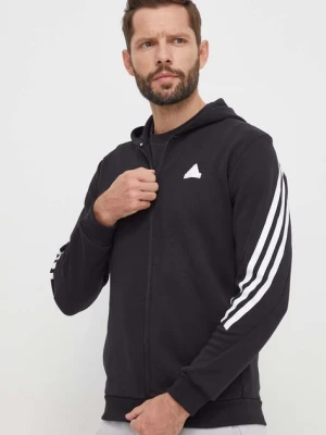 adidas bluza Future Icons męska kolor czarny z kapturem z nadrukiem IR9159