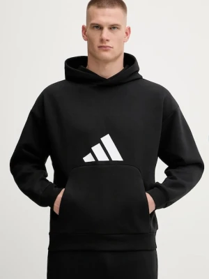 adidas bluza Future Icons męska kolor czarny z kapturem z nadrukiem JI8769