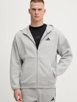 adidas bluza Future Icons męska kolor szary z kapturem melanżowa JD4945
