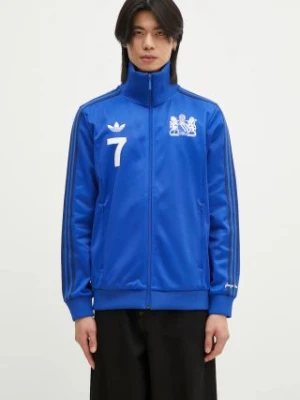 adidas bluza Manchester United GB Track Top męska kolor niebieski z aplikacją IV7537