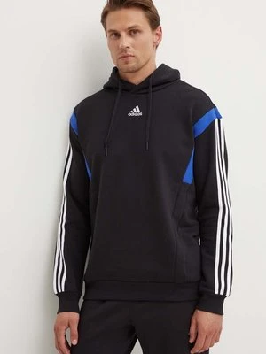 adidas bluza męska kolor czarny z kapturem wzorzysta JJ1537