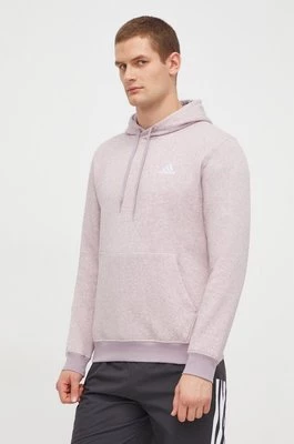 adidas bluza męska kolor różowy z kapturem melanżowa IR5313