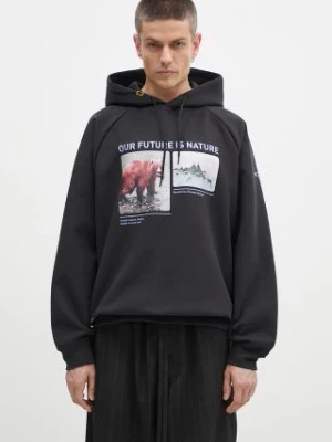 adidas bluza Nattional Geographic Aerordy Hoodie męska kolor czarny z kapturem z nadrukiem JJ4358