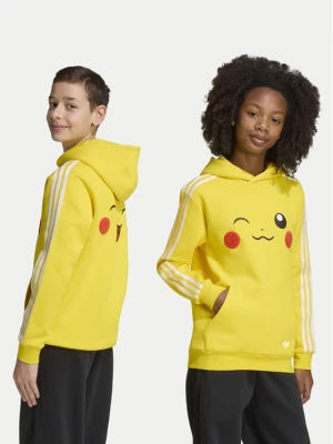 adidas Bluza Pokemon Loose Hoodie KS7112 Żółty Regular Fit