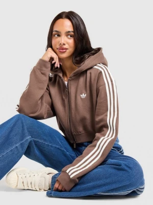 adidas Bluza Rozpinana Z Kapturem 3S Cropped Hood brązowy
