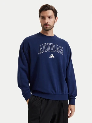 adidas Bluza Seasonal Essentials Collegiate French Terry Crew Sweatshirt KG0514 Niebieski Regular Fit