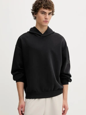 adidas bluza Soft Lux męska kolor czarny z kapturem gładka KB8085