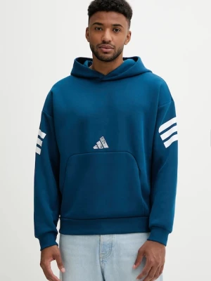 adidas bluza Spiderman Hoo męska kolor niebieski z kapturem z nadrukiem JL7975