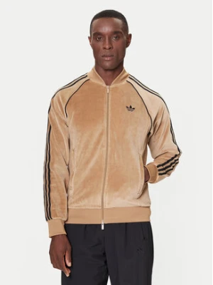 adidas Bluza SST adicolor Velour JX1561 Beżowy Loose Fit