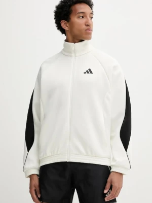 adidas bluza Stadium męska kolor beżowy wzorzysta JX5618