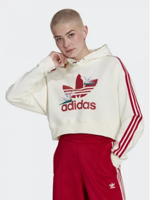 adidas Bluza THEBE MAGUGU HK5210 Écru Relaxed Fit