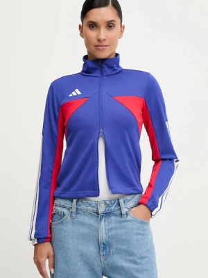 adidas bluza Tiro damska kolor niebieski wzorzysta JW6814