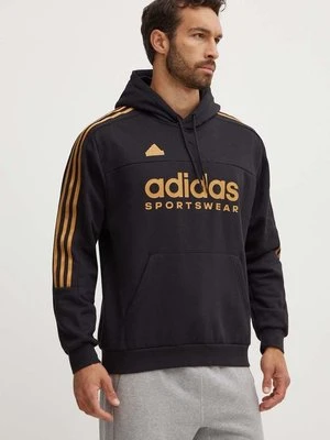 adidas bluza Tiro męska kolor czarny z kapturem z nadrukiem IW8869