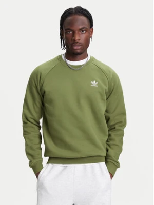adidas Bluza Trefoil Essentials JW3523 Zielony Regular Fit