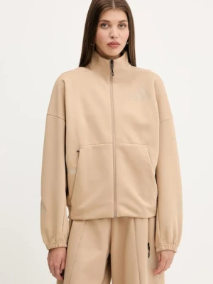 adidas bluza x Z.N.E damska kolor brązowy gładka JW7776