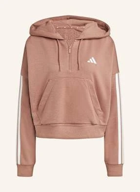 Adidas Bluza Z Kapturem Essentials 3-Stripes braun