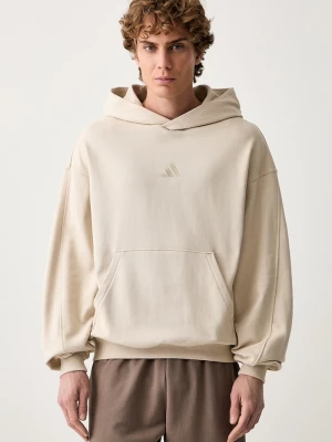 adidas bluza z kapturem męska bawełniana beżowy