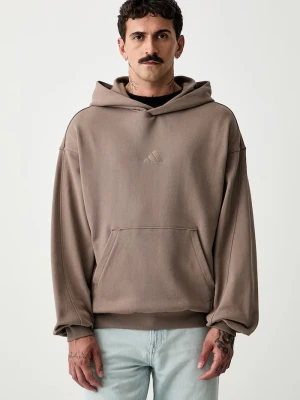 adidas bluza z kapturem męska bawełniana brązowy