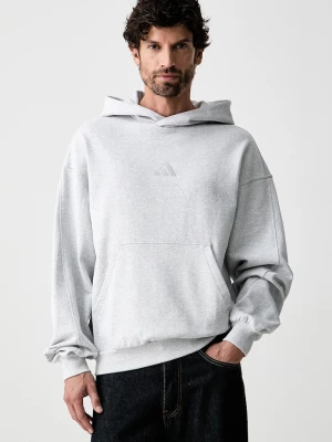 adidas bluza z kapturem męska bawełniana szary