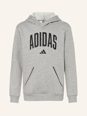 Adidas Bluza Z Kapturem Seasonals Essentials Collegiate Typography grau