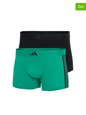 adidas Bokserki (2 pary) w kolorze turkusowym i czarnym rozmiar: M