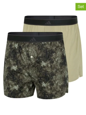 adidas Bokserki (2 pary) w kolorze zielonym rozmiar: M