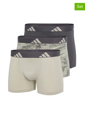 adidas Bokserki (3 pary) w kolorze antracytowo-beżowym rozmiar: M