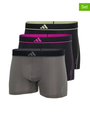 adidas Bokserki (3 pary) w kolorze antracytowo-czarnym rozmiar: XXL