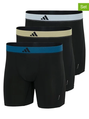 adidas Bokserki (3 pary) w kolorze czarno-beżowo-niebieskim rozmiar: XXL