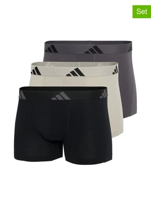 adidas Bokserki (3 pary) w kolorze czarnym, beżowym i antracytowym rozmiar: M