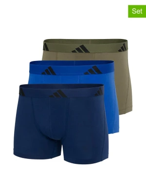 adidas Bokserki (3 pary) w kolorze granatowym, khaki i niebieskim rozmiar: XXL