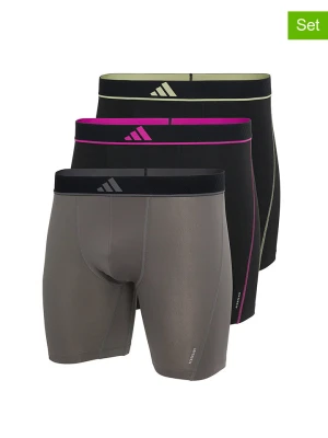 adidas Bokserki (3 pary) w kolorze szaro-czarnym rozmiar: M