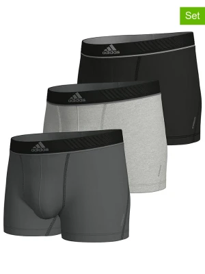 adidas Bokserki (3 pary) w kolorze szarym, antracytowym i czarnym rozmiar: XL