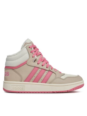 adidas Sneakersy Hoops Mid 3.0 Shoes Kids IF7739 Beżowy