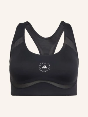 Adidas By Stella Mccartney Biustonosz Sportowy Adidas By Stella Mccartney Power Impact Z Siateczką schwarz