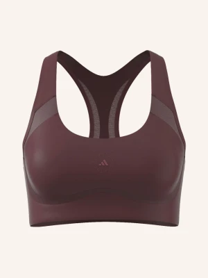 Adidas By Stella Mccartney Biustonosz Sportowy Adidas By Stella Mccartney Z Siateczką braun CIEMNOCZERWONY
