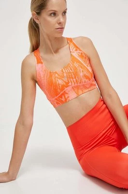 adidas by Stella McCartney biustonosz sportowy TruePurpose kolor pomarańczowy wzorzysty