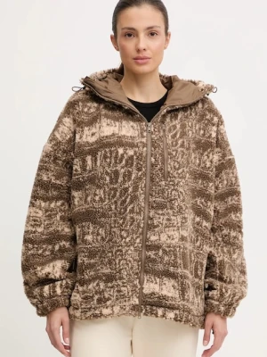adidas by Stella McCartney bluza damska kolor brązowy z kapturem JM3675