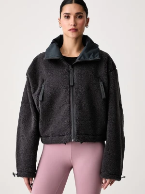 adidas by Stella McCartney kurtka przejściowa damska polarowa czarny