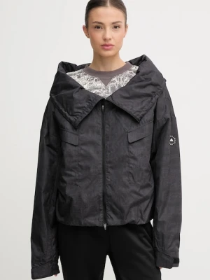 adidas by Stella McCartney kurtka treningowa kolor czarny przejściowa oversize JV7035