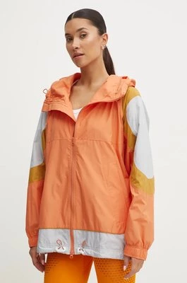 adidas by Stella McCartney kurtka treningowa kolor pomarańczowy przejściowa oversize IW9926