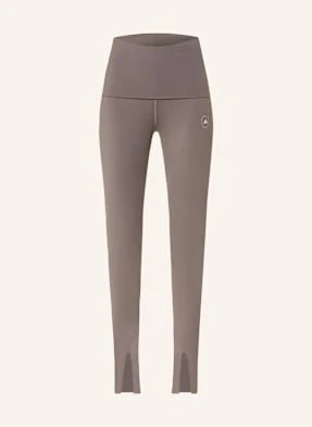 Adidas By Stella Mccartney Legginsy Adidas By Stella Mccartney Rolltop Splitcuf braun