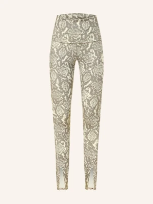 Adidas By Stella Mccartney Legginsy Adidas By Stella Mccartney Training Rolltop Splitcuff Printed beige