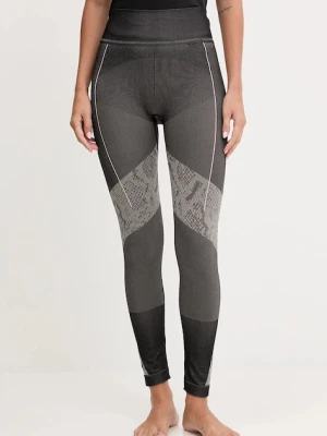 adidas by Stella McCartney legginsy do jogi damskie kolor czarny wzorzyste JW2002
