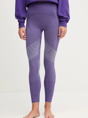 adidas by Stella McCartney legginsy do jogi damskie kolor fioletowy wzorzyste JN0544
