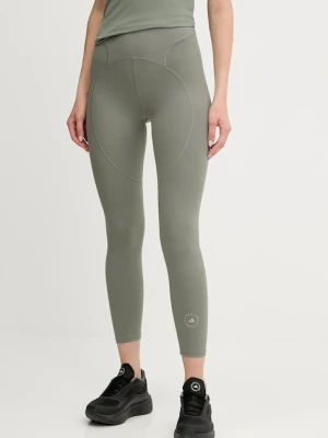 adidas by Stella McCartney legginsy treningowe Tpr 7/8 damskie kolor zielony gładkie JW4555