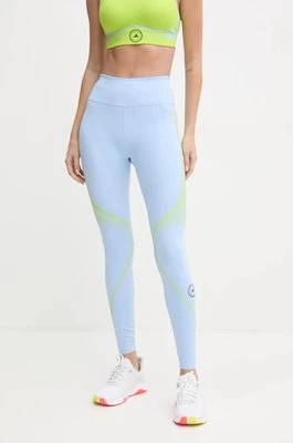 adidas by Stella McCartney legginsy treningowe TruePace kolor niebieski z nadrukiem IW7959