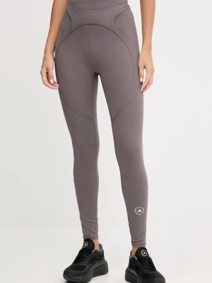 adidas by Stella McCartney legginsy treningowe TruePurpose damskie kolor brązowy gładkie JM1398