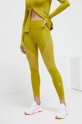 adidas by Stella McCartney legginsy treningowe TruePurpose Optime kolor zielony gładkie IT8229